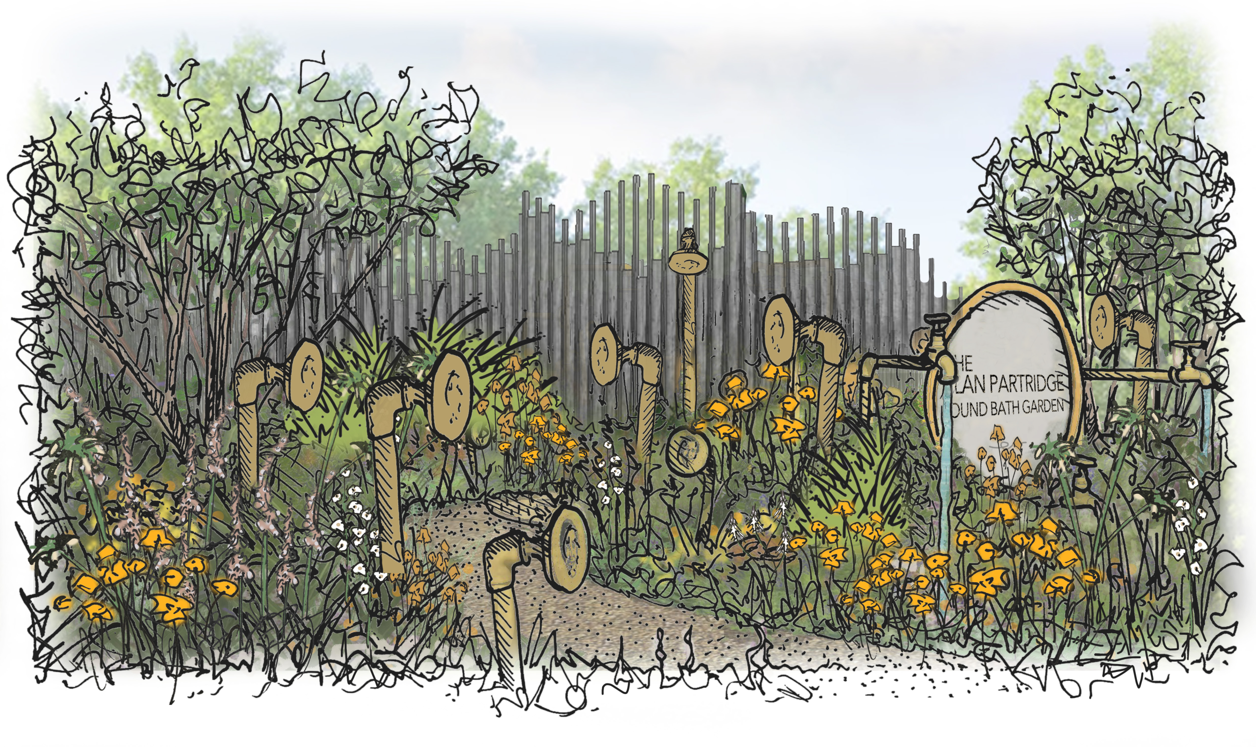Alan Partridge Sound Bath Garden Sketch